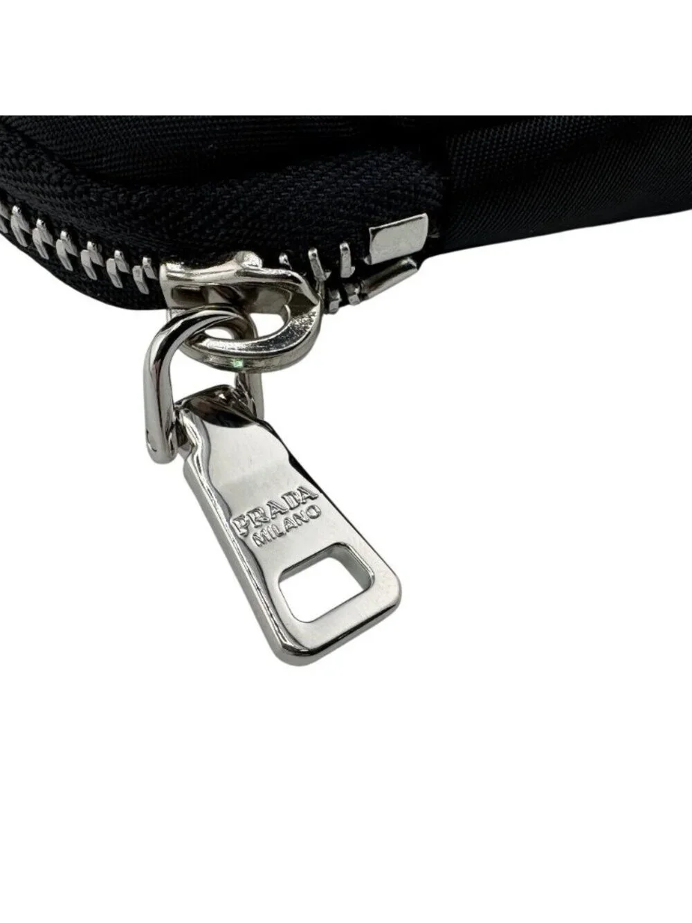 Prada Re-Nylon Mini Pouch Triangle Logo Black